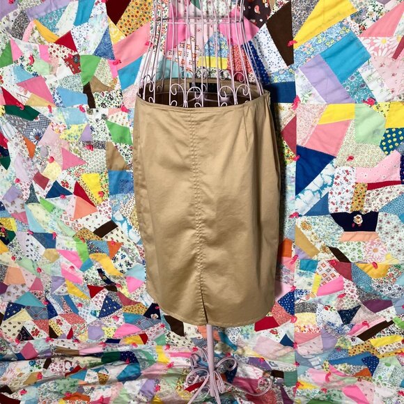 vintage 90s Y2K skirt tan camel minimal  | M-L |  Finity Studio - Picture 1 of 7